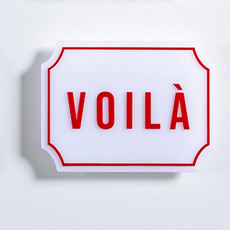 Placa Etiqueta Acrilica - Voilá