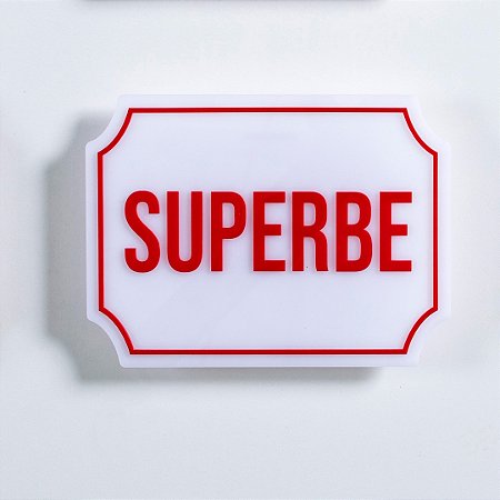 Placa Etiqueta Acrilica - Superbe