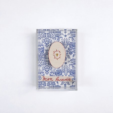 Quadro Caixa Acrílico - Coração Mon Paradis