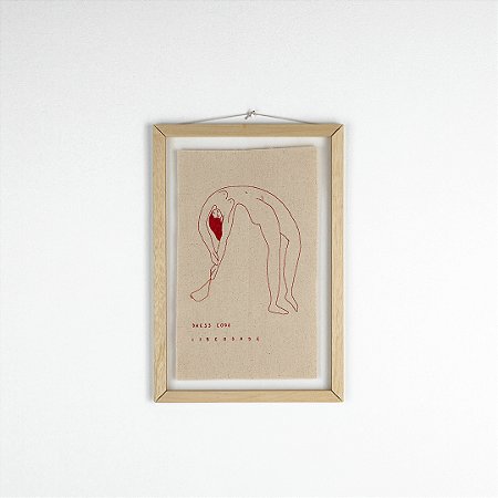 Quadro Moldura Acrílico Duplo Bordado G - Mulher