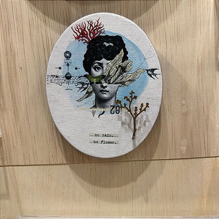 Quadro Oval P - Allegra - No rain No flowers