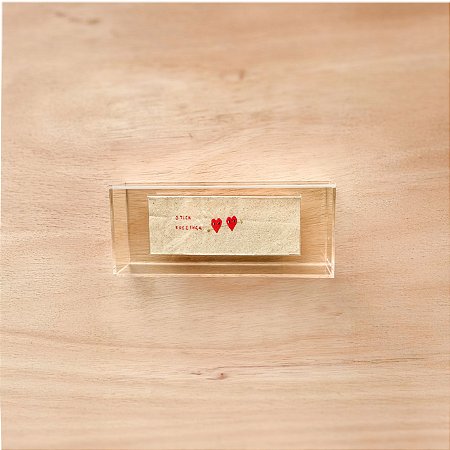 Quadro Acrílico Retangular - Corações Stick Together