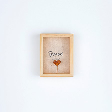 Quadro Bordado c/ Acrílico - Gracias