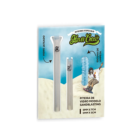 Piteira de Vidro Glass Crew Sandblast c/2