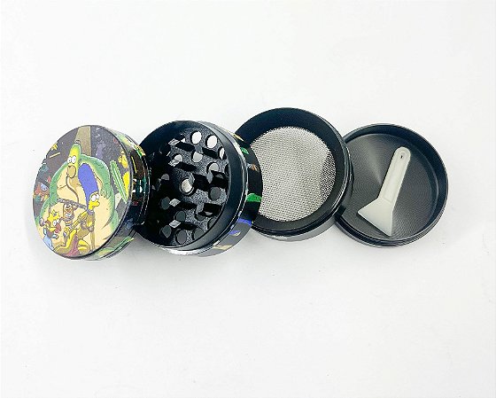 Dichavador de Metal Médio 4 Partes Estampado