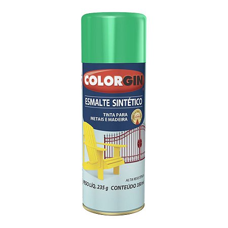 Colorgin Esmalte Sintético 743 Verde Claro Brilhante 350ml