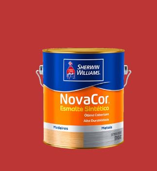 Novacor Esm Alto Brilho Vermelho 1/16