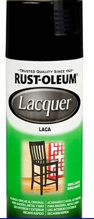 Spray Rust Oleum Laca Preto Brilhante