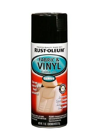 Spray Rust Oleum Vinil E Tecidos Preto Brilhante