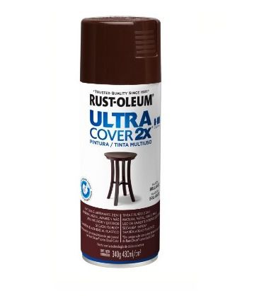 Tinta Rust Oleum Spray Ultra Cover 2x Marrom Brilhante