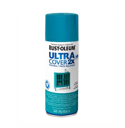 Tinta Rust Oleum Spray Ultra Cover 2x Turquesa Acetinado