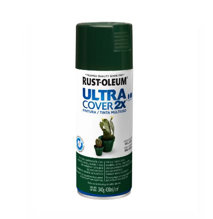 Tinta Rust Oleum Spray Ultra Cover 2x Verde Escuro Brilhante