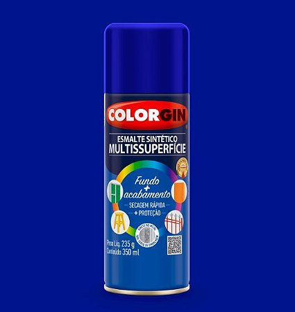 Colorgin Esmalte Sintético Multissuperfície 738 Azul Colonial Brilhante 350ml