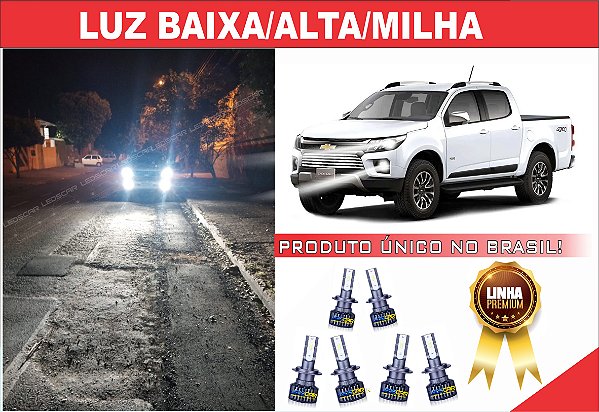 03 PARES ULTRA LED PREMIUM H7/H1/H27 S10 LTZ 2017 A 2023!!!