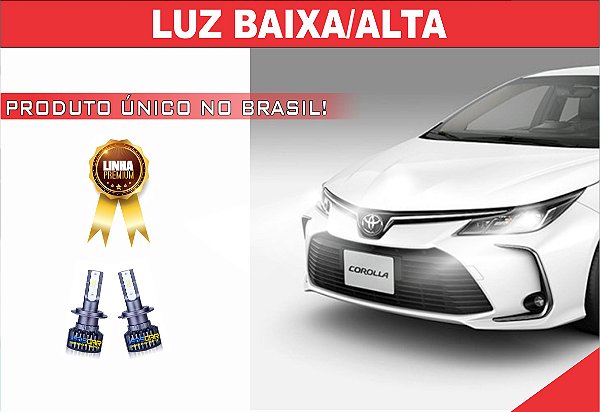 01 PAR ULTRA LED PREMIUM 9012 FAROL BAIXO/ALTO COROLLA 2020-2023 (COM PROJETOR)