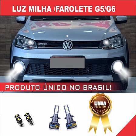 01 KIT ULTRA LED PREMIUM FAROL DE MILHA/FAROLETE SAVEIRO CROSS
