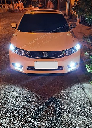 01 PAR ULTRA LED PREMIUM H11 LUZ MILHA CIVIC 2012/2016
