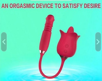 VIBRADOR E ESTIMULADOR EM FORMATO DE ROSA