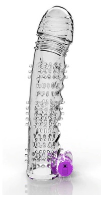 Capa Peniana Flexível com Textura e Vibro 15cm - X Man