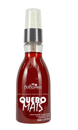 Gel para Massagem Sensual Quero Mais Morango com Chocolate Hot Flowers