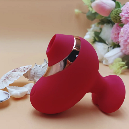 Estimulador Clitoriano com 10 Modos de Pressão em Forma de Coração - USB