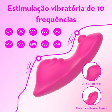 Vibrador de Calcinha por Aplicativo com 10 Modos de Vibração Recarregável USB