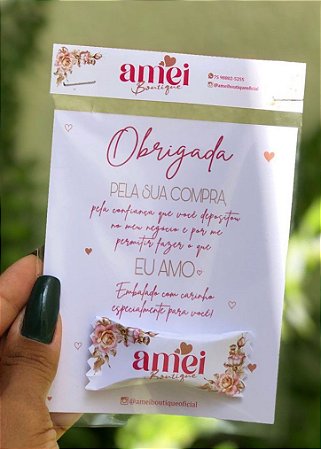 Bala + Cartão de agradecimento no saquinho (papel fotográfico branco)-50 unidades