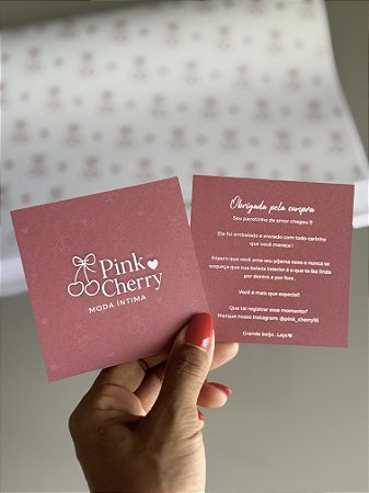 Cartão de agradecimento ou certificado de garantia (Papel offset colorido 180g) - 50 unidades