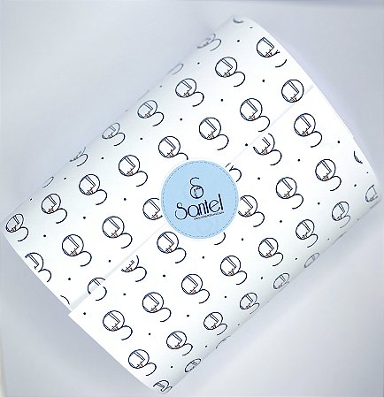 Papel pra embrulho personalizado com sua marca - papel offset 75g - 50 unidades