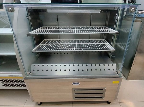 Vitrine Refrigerada Retilínea Ar Forçado 1,00 Linha Formicada A.G Rebelo