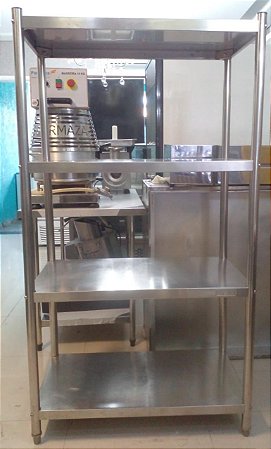 Estante 100% Inox 4 Prateleiras Lisas [usada]