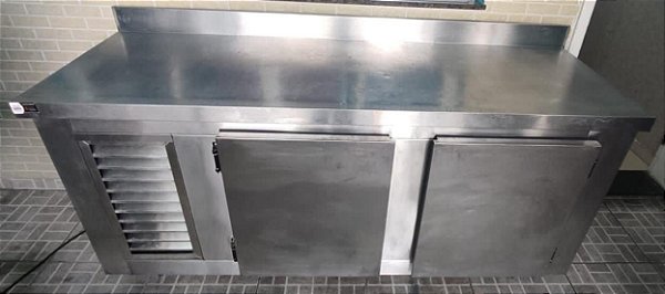 Balcão Encosto Refrigerado Inox Dentro e Fora 2 Portas 190 cm [Usado]