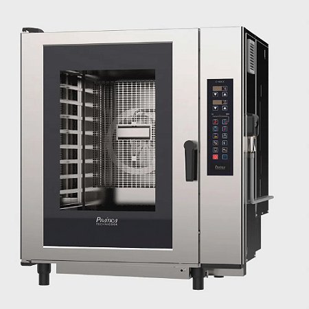 Forno Combinado a Gás 11 GNs 1/1 c/ Tecnologia Steam Power, Higienização Semiautomática e 10 Funções 500 receitas - cg-max 11 hs  Prática