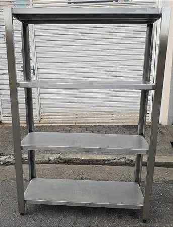 Estante 100% Inox 4 Planos 1,2 mt