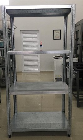 Estante Aço Galvanizado 90cm - 4 Bandejas