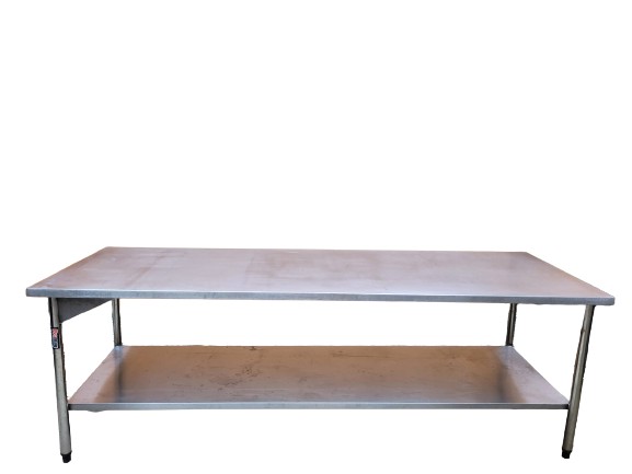 Mesa 100% Inox 2,10m com Prateleira Lisa [Usada] - Promaq