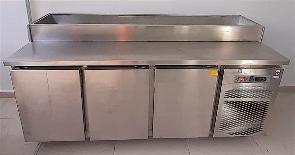 Balcão Refrigerado 3 Portas com Condimentadora - Cozil 2m [Usado]