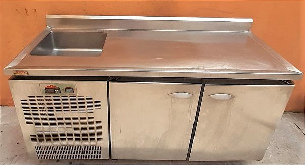 Balcão Refrigerado com Pia Esquerda - 1,5m - Satierf [Usado]