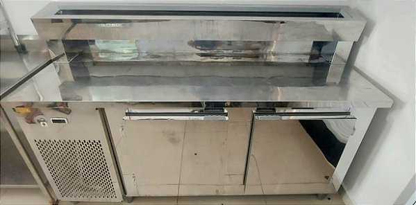 Balcão Encosto Condimentador Refrigerado 1,90 Rf041 Frilux [USADO]