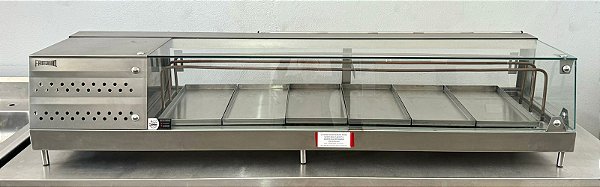 Vitrine Refrigerada para Sushi Inox 1,68 mt 6 Bandejas Fritomaq [Seminova]