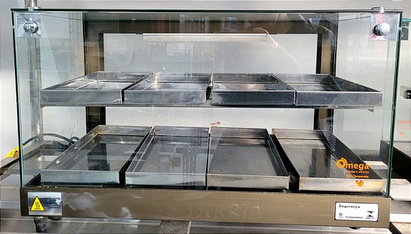Estufa Beta Dupla 8 bandejas para Salgados - Café Luxo 127V - Omega [SEMINOVA]