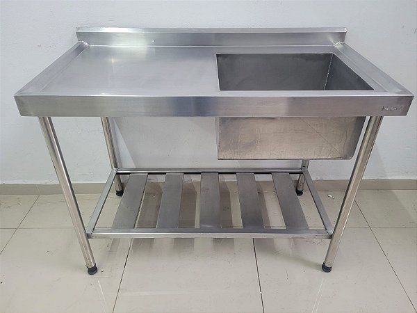 PIA 1,20M COM UMA CUBA INOX [SEMINOVA]