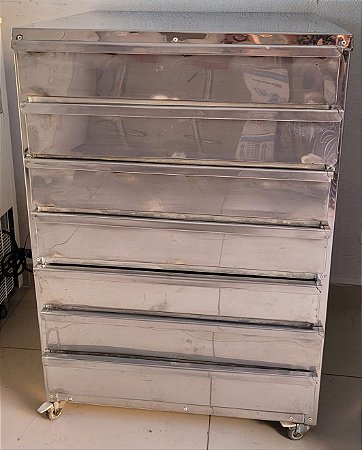 Gaveteiro Todo Inox Com 7 Gavetas [Usado]