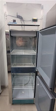 Geladeira 2 Portas Aço Inox Brilhante KMCP375 Kofisa - 220V [Seminova]
