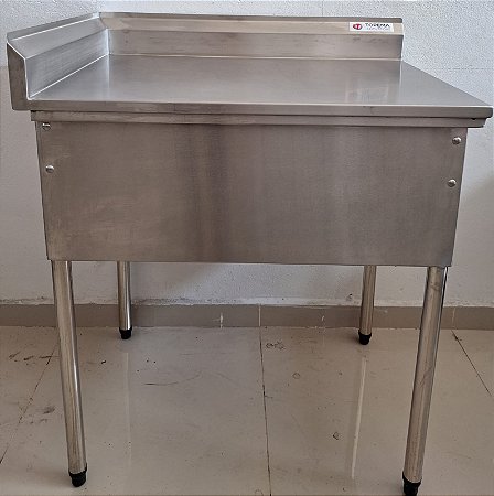 Mesa de Encosto totalmente Inox - 82cm - Topema [Usada]