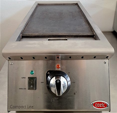 Chapa Elétrica de Sobrepor Inox - 220v Cozil [Usada]