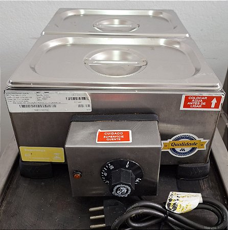 Derretedeira / Banho Maria 2 Cubas 2,5kg Elétrica Inox 220v - Marchesoni [Usada]