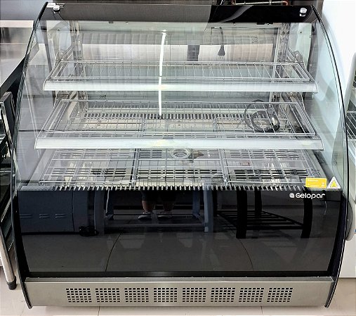 Vitrine Estufa Linha Gourmet Elegance Bancada - Vidro Curvo - MGEB-110C - Gelopar [Usada]