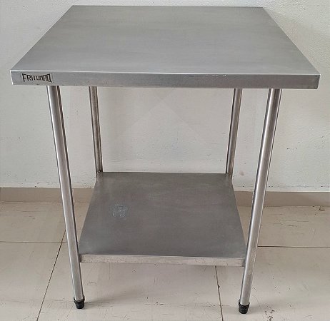 Bancada / Mesa de Inox 70cm com prateleira inferior lisa - Fritomaq [Usada]