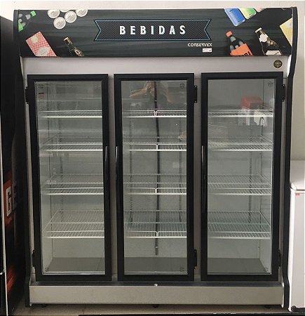 Geladeira Refrigerador/Expositor Vertical AS-3/B Auto Serviço 3 Portas Conservex [Seminovo] * Fabricação 2023